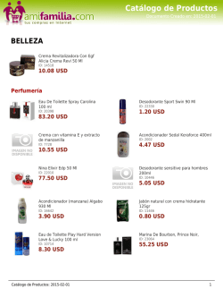 Cat&aacute;logo de Productos