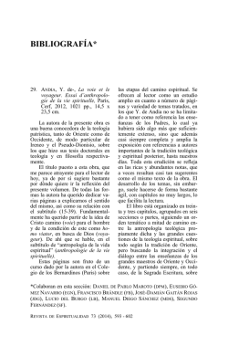 Bibliograf&iacute;a 29-41 - Revista de Espiritualidad