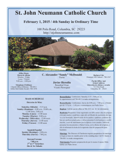 StJohnNeumann 2-3-15 - St. John Neumann Catholic Church