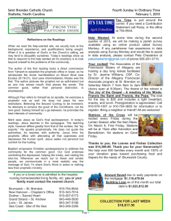 February 1, 2015 - St. Brendan the Navigator Catholic Church