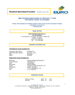 Standard Operating Procedure UPDATED: January 2015