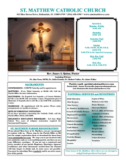 ST. MATTHEW CATHOLIC CHURCH - Saint Matthew Catholic Church