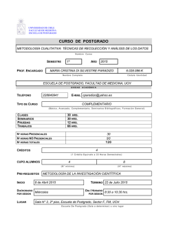 CC Metodolog&iacute;a Cualitativa. T&eacute;cnicas de Recolecci&oacute;n y An&aacute;lisis de