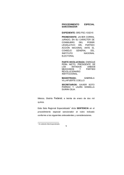 1 procedimiento especial sancionador expediente: sre-psc