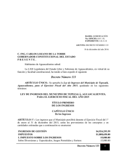 Decreto N&uacute;mero 133 - Gobierno de Aguascalientes