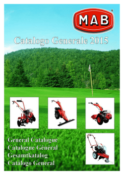 Catalogo Motozappe 2015 Generale