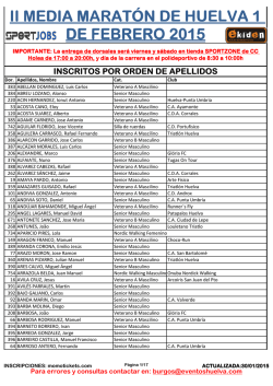 II MEDIA MARAT&Oacute;N DE HUELVA 1 DE FEBRERO 2015