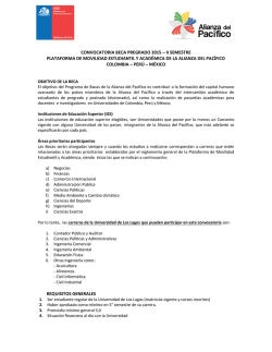 convocatoria beca pregrado 2015 &ndash; ii semestre plataforma de