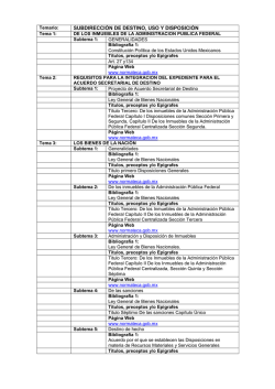 SUBDIRECCI&Oacute;N DE DESTINO, USO Y DISPOSICI&Oacute;N