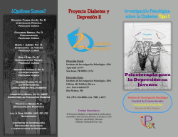 &iquest;Qui&eacute;nes Somos? Proyecto Diabetes y Depresi&oacute;n II