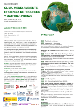 CLIMA, MEDIO AMBIENTE, EFICIENCIA DE RECURSOS Y