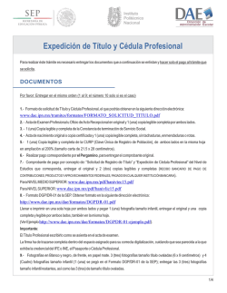 Expedici&oacute;n de T&iacute;tulo y C&eacute;dula Profesional