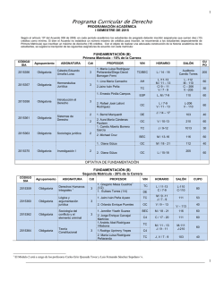 Programa Curricular de Derecho