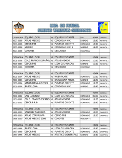 Programacion - Atlas Mexico Cuemanco