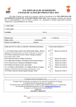 xxi jornadas de senderismo ciudad de almagro primavera 2015