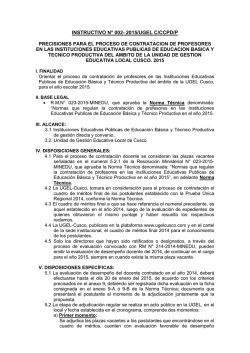 INSTRUCTIVO N&deg; 002- 2015/UGEL C/CCPD/P