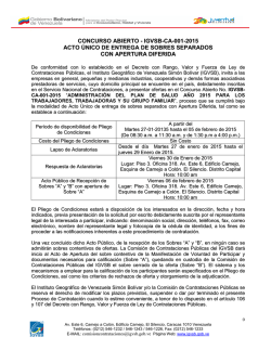 llamado a Concurso Abierto Diferido