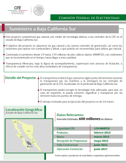 Suministro a Baja California Sur