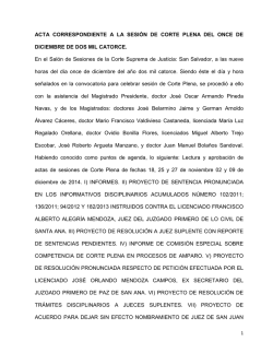 ACTA CORRESPONDIENTE A LA SESI&Oacute;N DE CORTE PLENA DEL