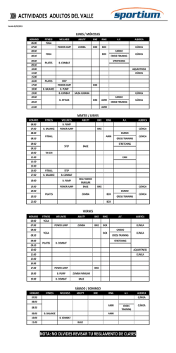 ACTIVIDADES ADULTOS DEL VALLE