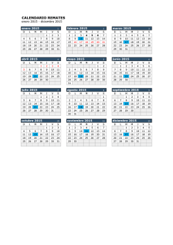 CALENDARIO REMATES
