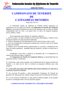 Campeonato Tenerife Menores - Federaci&oacute;n Insular de Atletismo de