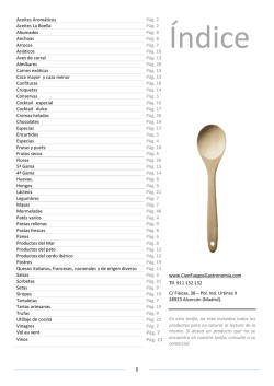 Cat&aacute;logo - Cien Fuegos Gastronomia