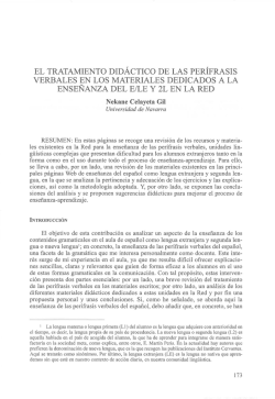 El tratamiento did&aacute;ctico de las per&iacute;frasis verbales en los materiales