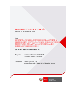 Contrataci&oacute;n del Servicio de Transporte y Distribuci&oacute;n a Nivel