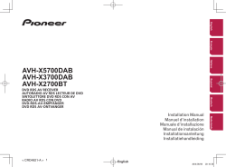 AVH-X5700DAB AVH-X3700DAB AVH-X2700BT