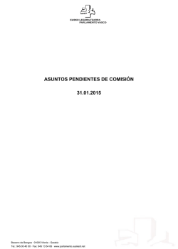 ASUNTOS PENDIENTES DE COMISI&Oacute;N 29.01.2015