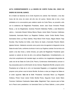 ACTA CORRESPONDIENTE A LA SESI&Oacute;N DE CORTE PLENA DEL