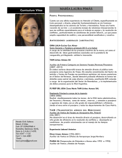 Curriculum Vitae MAR&Iacute;A LAURA PIM&Aacute;S