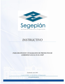 Instructivo para recepcion y evaluaci&oacute;n de - SNIP