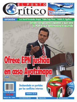 Se&ntilde;ala castigo para culpables y que ser&aacute; la PGR