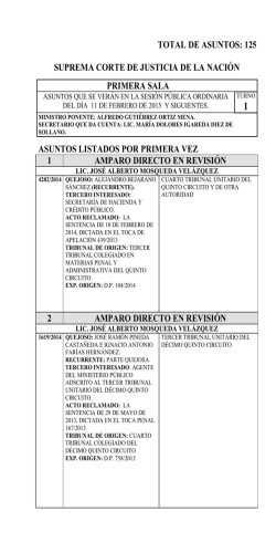 asuntos listados por primera vez 1 amparo directo en revisi&oacute;n