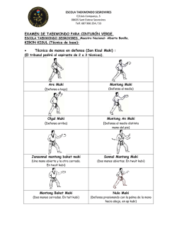 T&eacute;cnica de manos en defensa (Son Kisul Maki)