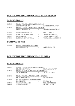 Horario fin de semana 31-01-15
