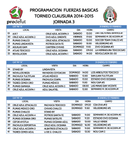 Horarios - Prodefut Soccer