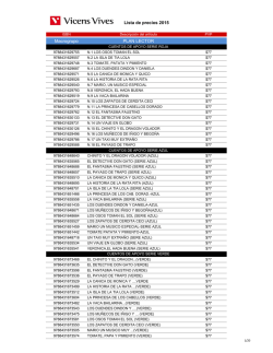 Lista de precios 2015 Macrogrupo PLAN LECTOR