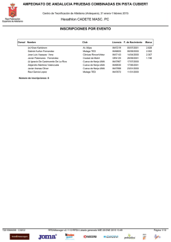 CAMPEONATO DE ANDALUCIA PRUEBAS COMBINADAS EN