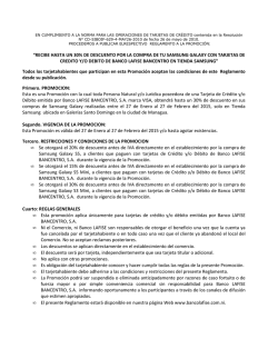 Reglamento Tienda Samsung 22 Enr 2015