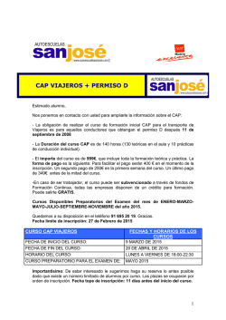 cursos cap inicial viajeros + permiso d