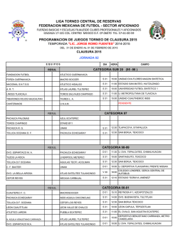 programacion "t. c. r."
