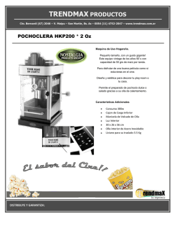 TRENDMAX PRODUCTOS - Maquinas Pochocleras