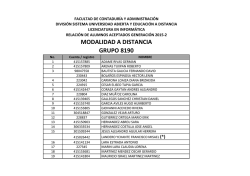 Modalidad Distancia - Facultad de Contadur&iacute;a y Administraci&oacute;n