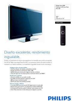 32PFL5403/55 Philips Televisor LCD con Pixel Plus HD