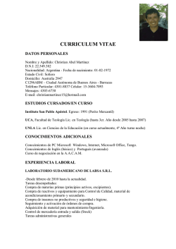 CURRICULUM VITAE
