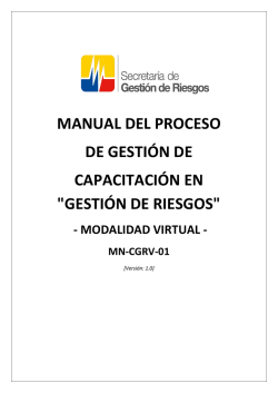 manual del proceso de gesti&oacute;n de capacitaci&oacute;n en