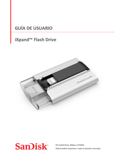 GU&Iacute;A DE USUARIO iXpand&trade; Flash Drive